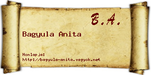 Bagyula Anita névjegykártya